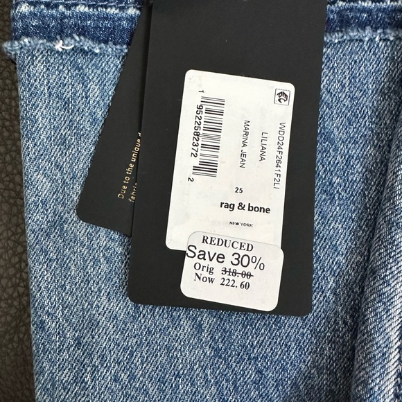 Rag & Bone Med Blue Denim Jeans - Picture 5 of 6
